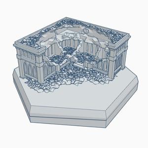 Gothic Ruined Building 13 Hex Map Scale HMSGR013