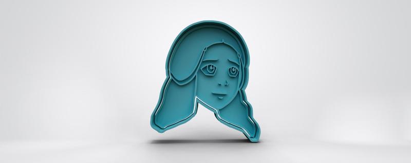 Katara cookie cutter from Avatar: Legend of Aang