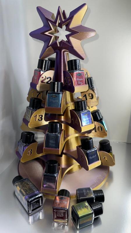 Christmas tree for Diamine InkVent bottles