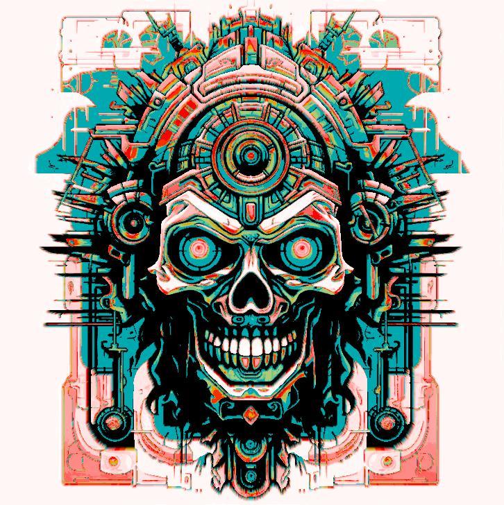 Cyber Skull (HueForge)