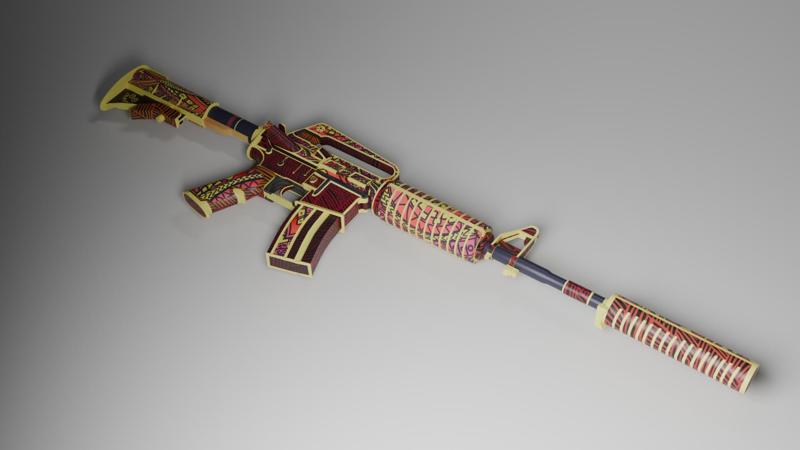 CS:GO/CS2 M4A1-S Chantico's Fire Skin Model