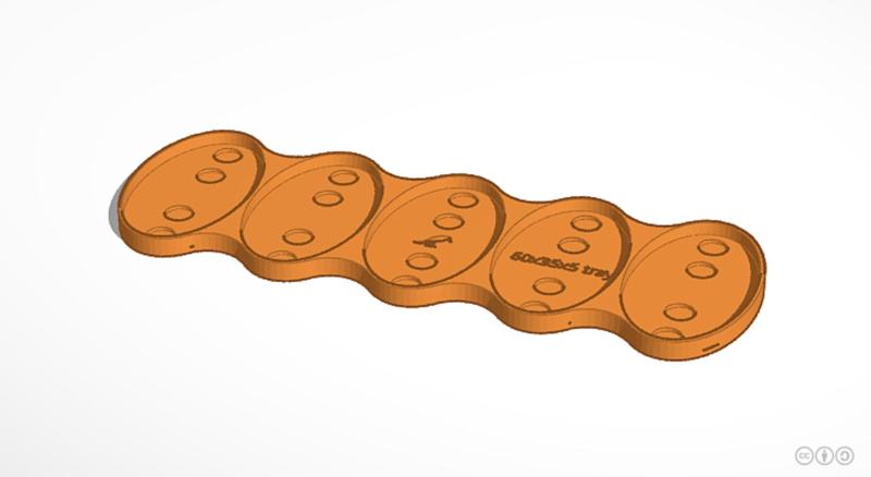 60x35mm Movement Tray (5 miniatures in a row)