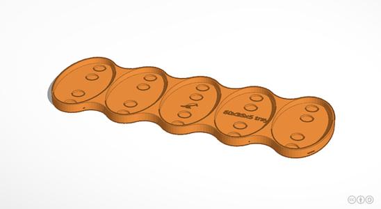 60x35mm Movement Tray (5 miniatures in a row)