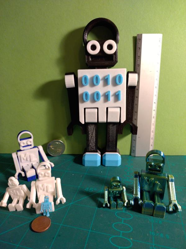 keychain articulated robot (print-in-place)