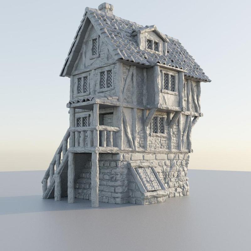 Shady Guild House - Tabletop Terrain - 28 MM