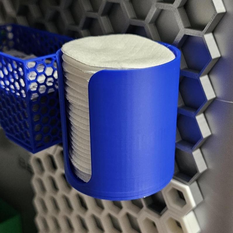 Cotton round holder dispenser for Honeycomb storage wall