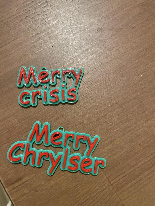 Merry Chrysler Merry crisis (Meme) Christman Ornament