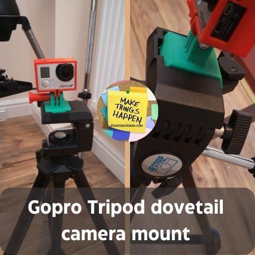 GoPro to tripod dovetail adaptor