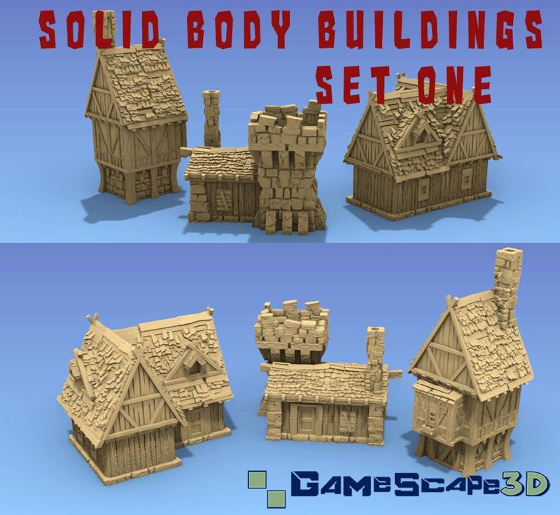 Solid Body Buildings Set 1