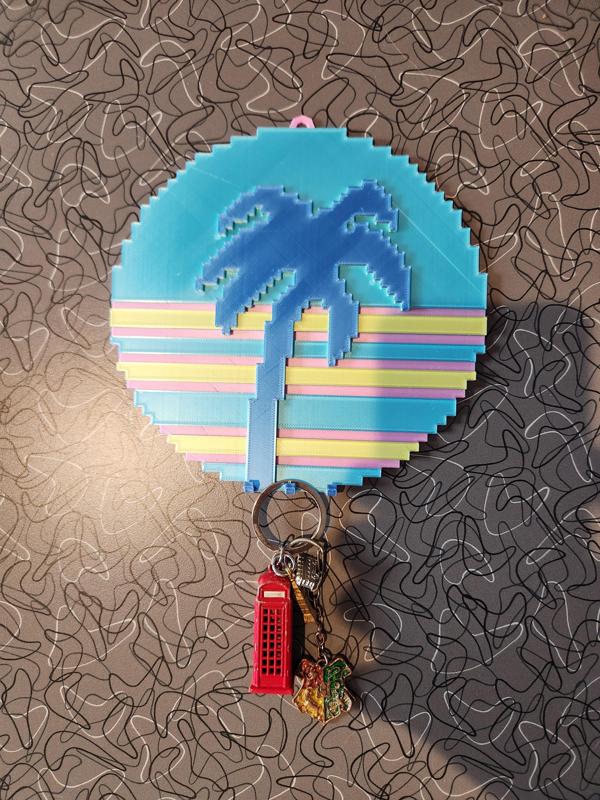 Retro Palm Tree Key Hook