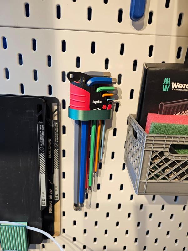 Allen key / Hex Key holder Wiha Ergostar MagicRing (41979) for Ikea Skadis