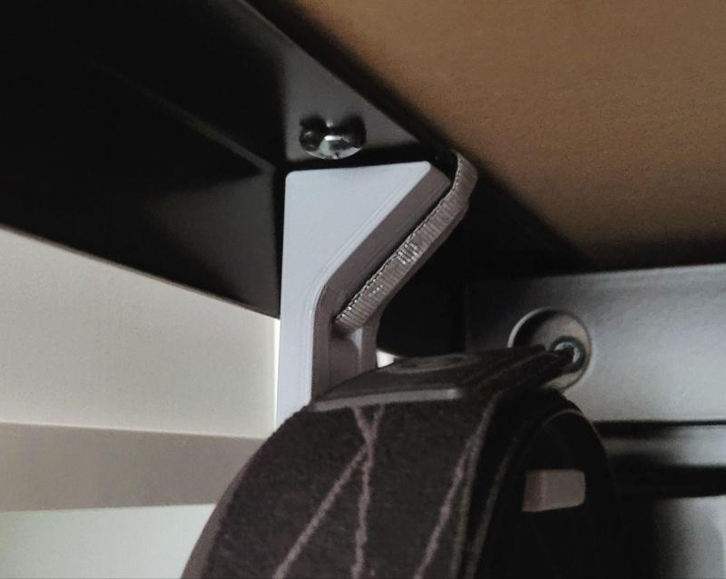 Simple Headset Holder for Under Desk Mount No Screws