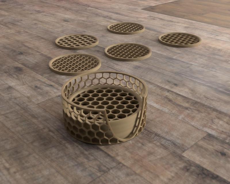 Geometric patern coasters