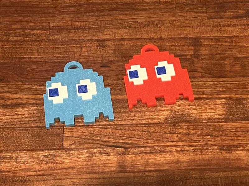 Pac Man Ghost Keychain