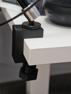 25mm Table Clamp with 1/4" thread brass insert hole and separate padding for the screw