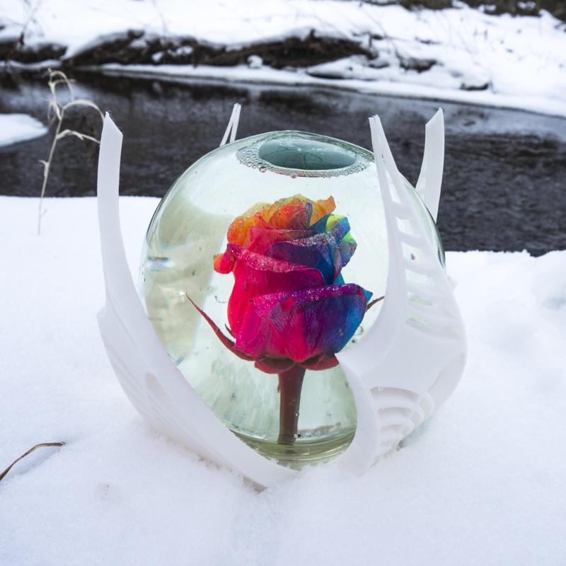 Rainbow Rose Globe