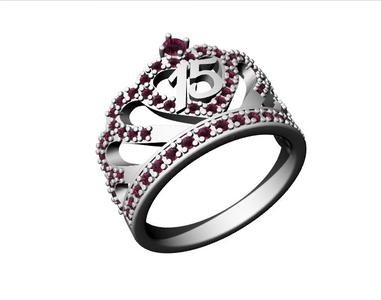 15 Years Ring Crown and Heart