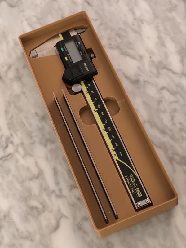Gridfinity Mitutoyo Calipers & Rulers case