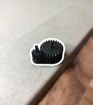 Simple dual helical gears 5:2