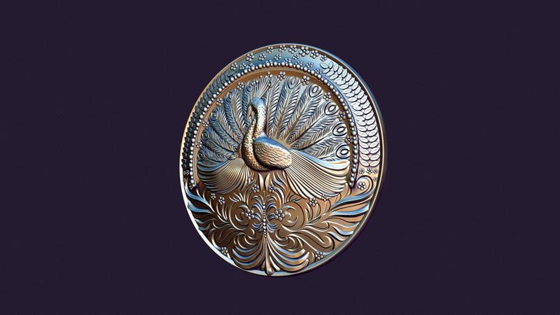 PEACOCK MEDALLION