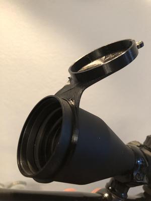 Print in place flip up optics Cover