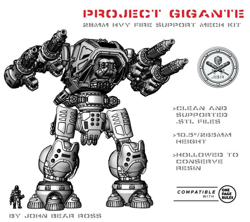 Project Gigante-28mm Heavy Fire Support Mech