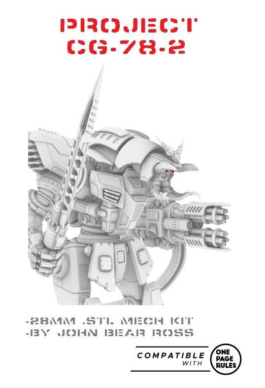 Project CG-78-2 Assault Mech with Double Gatling Weapon and Blades