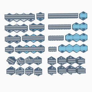 Raised Roads & Overpass Set Hex Map Scale