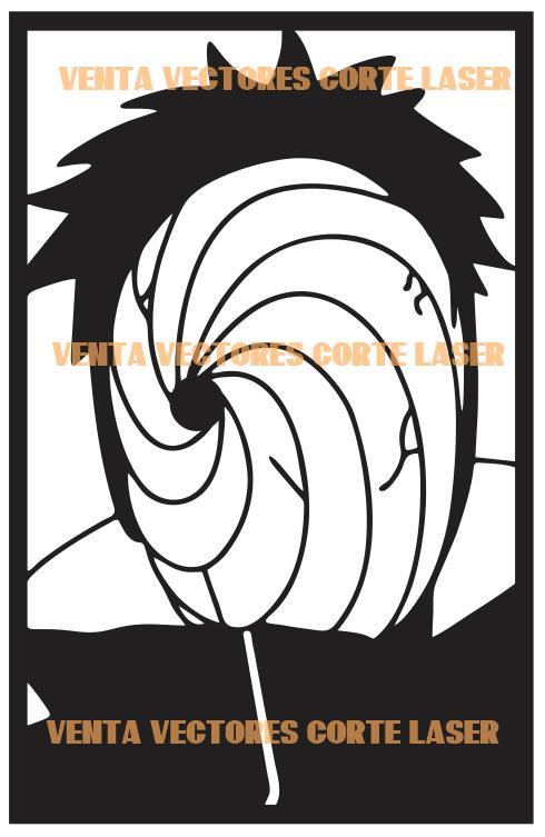 NARUTO - OBITO WALL ART DECORATION - ANIME 3D PRINTING AND LASER CUTTING