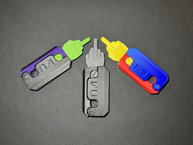 Middle Finger Gravity Knife