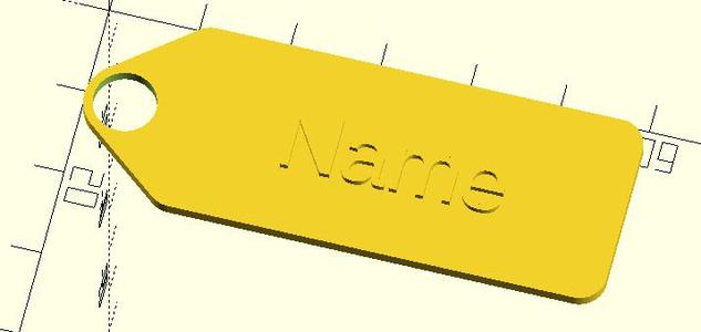 Customizable Keyring Nameplate