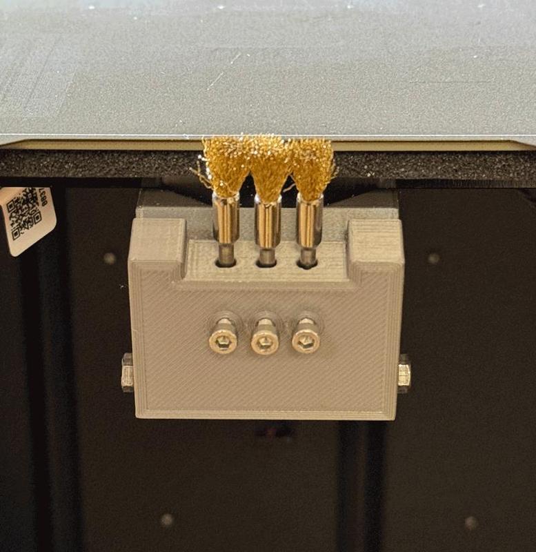 Flip Down Front Nozzle Scrubber for Prusa XL