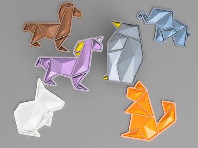 Origami Animals Wall Art