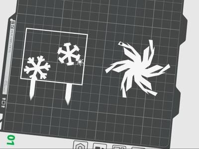 snowflake ornament and shadow caster