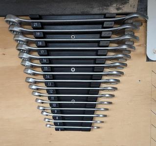 Holder for combination wrench (e.g. Proxxon SlimLine)