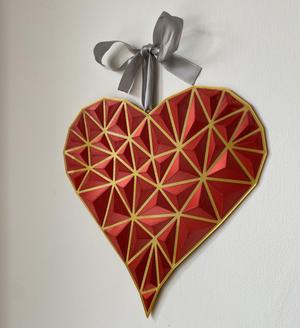 Geometric Heart Wall Decoration