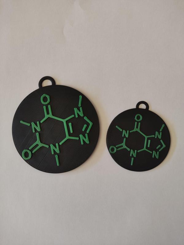 Caffeine ornament and keychain