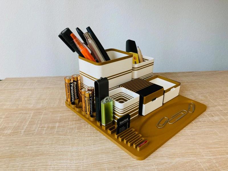 desk organizer box multicolor