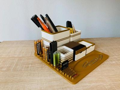 desk organizer box multicolor