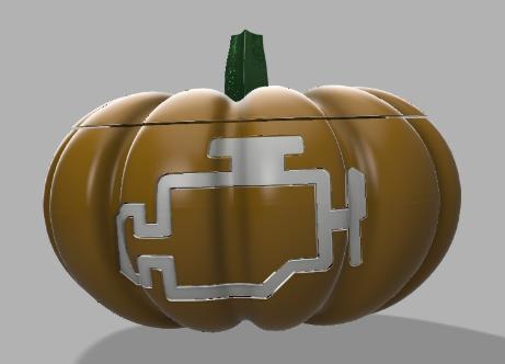 car pumpkin - check engine
