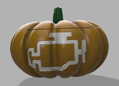 car pumpkin - check engine