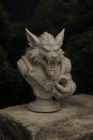 Warwick League Of Legends Statue