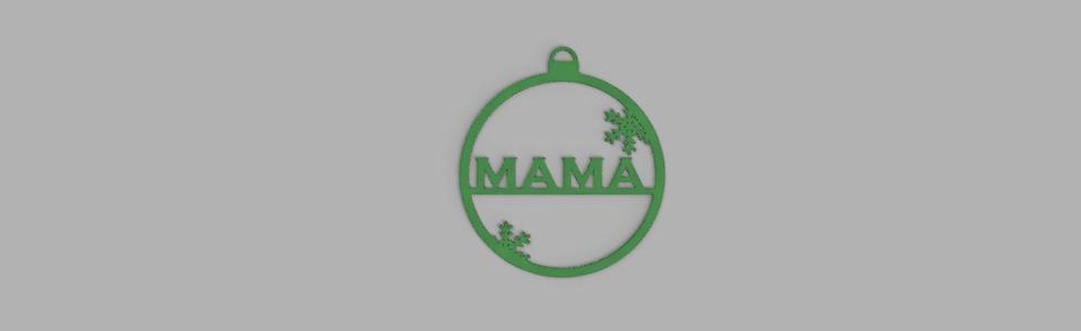 CHRISTMAS BALL NAMES MOM, DAD