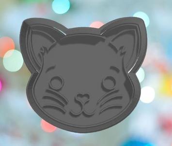Halloween Black Cat Face Cookie Cutter