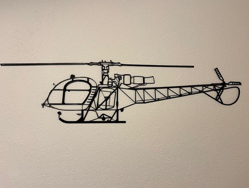 Lama SA 315B Helicopter Wallart