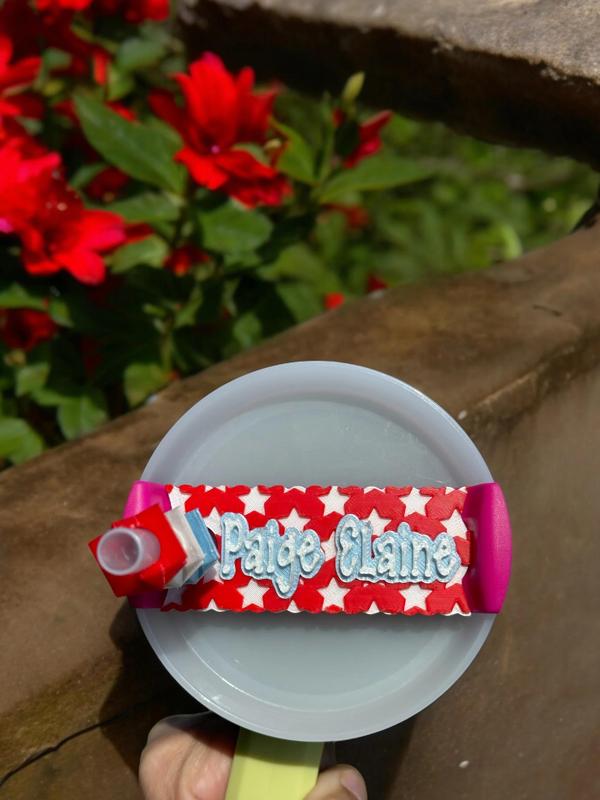 Embossed Scattered Stars Stanley Lid Topper Name Plate 40oz