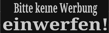 Bitte keine Werbung