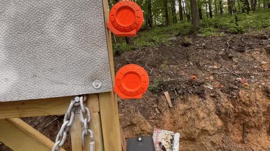 Orange Perch -- Shooting Clay Holder