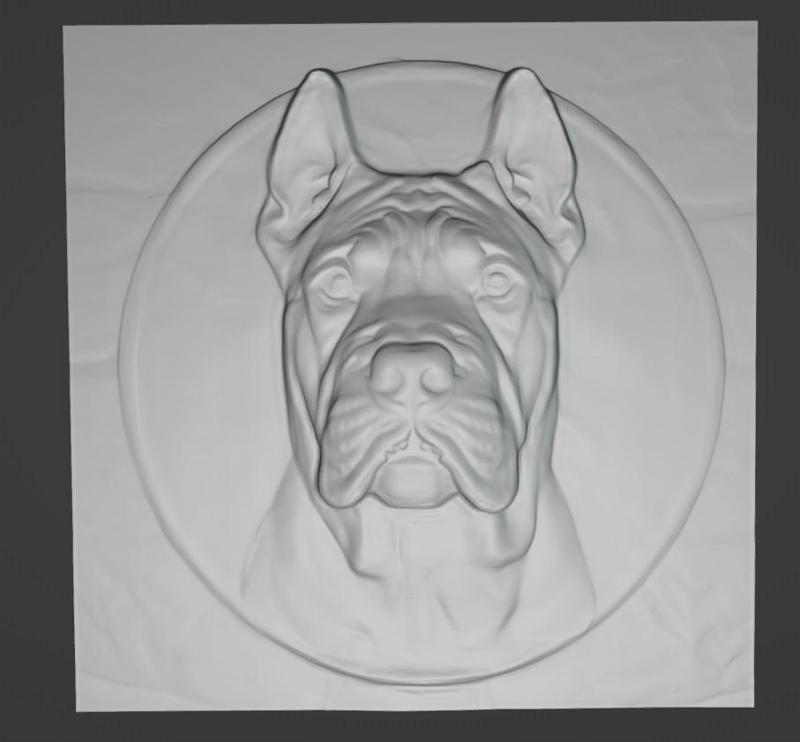 CNC Router Model - Shar-Pull Stunning pit bull sharpei dog