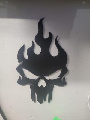 Flaming Skull Wall Decor